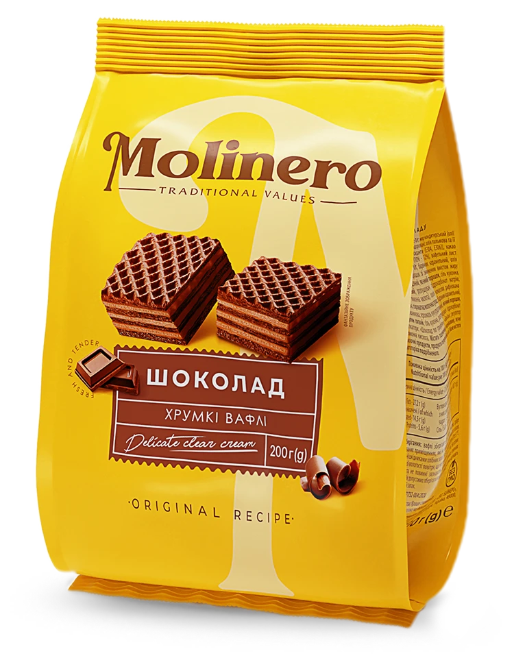 ВАФЛІ ШОКОЛАД - ВАФЛІ, ТМ «MOLINERO»