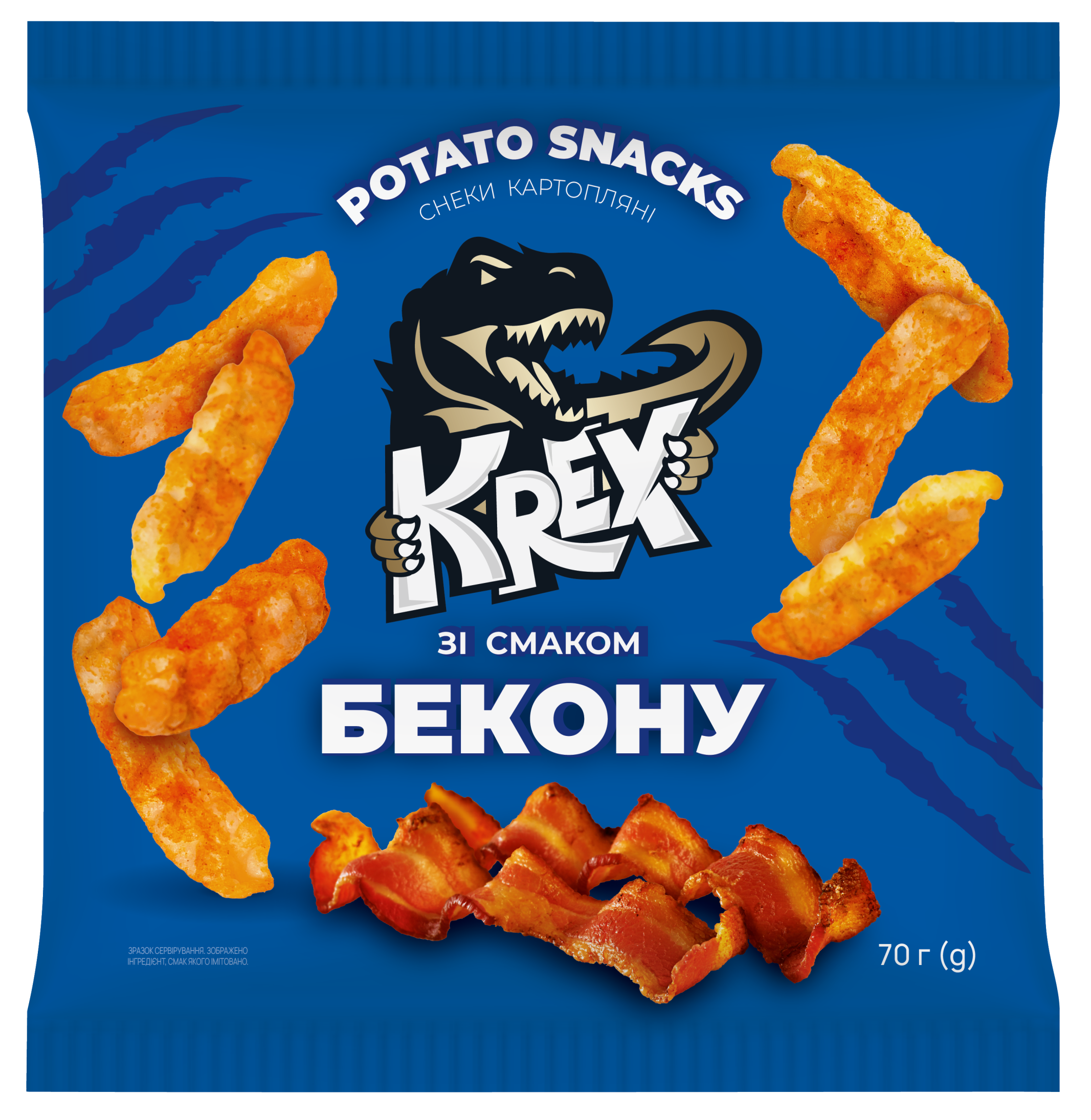 СНЕКИ КАРТОПЛЯНІ - ЗІ СМАКОМ БЕКОНУ